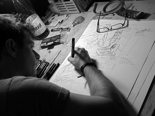 Artist Rene Capone working 2009 Photograph by Max Barlow  